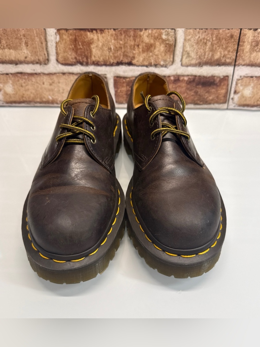 Dr. Martens AirWair Brown Leather Oxford Shoes Women's 7 (men’s Sz 6) - Picture 10 of 11